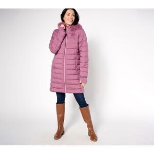 Susan Graver Women's Jacket Sz XS Water Resistant Quilted Coat Purple A670979